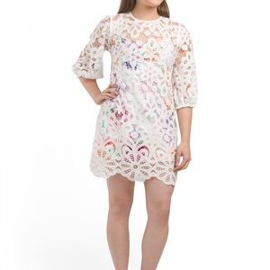 JOHNNY WAS Lisetta Lace Mini Dress